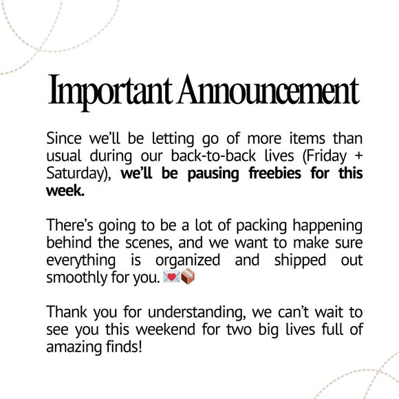 Back-to-Back Live Sale Announcement - Picture 2 of 2